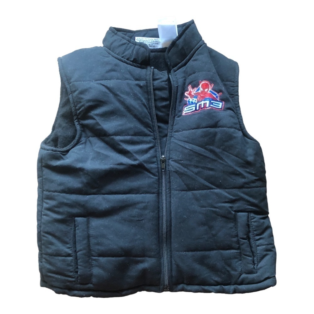 Big Boy Black Spider Man Sleeveless Jacket Size 5  in Excellent Used Con…